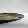 The Brush Series #005: Extra Large Platter Black & Gold | Decorative Plate in Decorative Objects by Carolyn Powers Designs. Item made of concrete with glass works with minimalism & contemporary style
