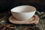 Large Porcelain bowl/candle holder. Snow-white,translucent | Decorative Bowl in Decorative Objects by ENOceramics. Item compatible with minimalism and contemporary style