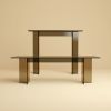 Bronzed Glass Console Table - NAZ by Lebanto | Tables by Lebanto. Item composed of glass compatible with minimalism and contemporary style