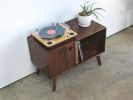 Record Player Stand Plus / Record Cabinet / Vinyl Storage | Media Console in Storage by Max Moody Design. Item composed of maple wood