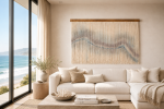 Moder Fiber Art – Zorke 29-neutral wall art | Macrame Wall Hanging in Wall Hangings by Olivia Fiber Art. Item made of wood with wool works with boho & minimalism style