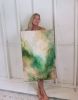 Speranza - Abstract green nature painting | Oil And Acrylic Painting in Paintings by Jennifer Baker Fine Art. Item composed of canvas in contemporary style
