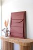 Red Sculpted Wall Art | Wall Sculpture in Wall Hangings by Blank Space Studios. Item made of wood with concrete works with mid century modern & art deco style