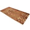 Vintage Mid-Century Emirdag Red And Brown Wool Kilim Rug | Area Rug in Rugs by Rug and Kilim