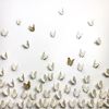 Porcelain butterfly group wall art installation. Textured modular flexible wall sculpture | Wall Hangings by Elizabeth Prince Ceramics