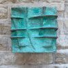Strata in Verdigris | Wall Sculpture in Wall Hangings by Boldstone. Item compatible with contemporary and coastal style