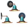 Insulator Light Sconce 7" Rusted Metal Hood | Sconces by RailroadWare Lighting Hardware & Gifts. Item made of metal with glass works with country & farmhouse & industrial style