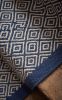 Handwoven Woolen Blue Runner Rug | Rugs by Evergreen Carpets. Item composed of wool in boho or minimalism style