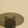 Smoked Glass Side Table - AMAMI by Lebanto | Tables by Lebanto. Item made of glass works with minimalism & contemporary style