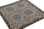 Rug & Kilim’s Caucasian Square Rug in Blue with Geometric | Area Rug in Rugs by Rug and Kilim