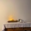 Harbor of Light - Meditative Sculpture Lamp from Reclaimed W | Sculptures by Loom&Drift. Item made of wood & ceramic compatible with minimalism and mid century modern style