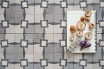 Raven Black & Ivory White Mosaic Tile | Tiles by Mosaics.co. Item composed of stone compatible with boho and mid century modern style