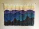 BLUE RIDGE Mountain Art, Textile Wall Hanging | Macrame Wall Hanging in Wall Hangings by Wallflowers Hanging Art. Item composed of oak wood and wool in boho or country & farmhouse style