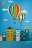 Hot Air Balloon Mural | Murals by Fran Halpin Art | Beacon Hospital in Sandyford Business Park. Item made of synthetic
