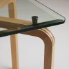 CURVEiture Square Side Table | Tables by Carol Jackson Furniture. Item composed of wood & glass compatible with minimalism and contemporary style