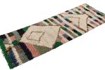 Vintage Moroccan Runner Rug with Colorful Stripes | Area Rug in Rugs by Rug and Kilim