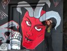 Tape art mural  “Devil mountain” | Street Murals by Fabifa | Teufelsberg in Berlin. Item composed of synthetic