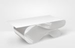 Whorl Coffee Table In White Powder Coated Aluminum | Tables by Neal Aronowitz. Item made of aluminum compatible with minimalism and contemporary style