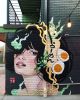 Japanese Ramen Mural: Exterior Brick | Street Murals by JUURI. Item composed of synthetic