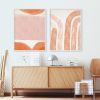 Set of 2 abstract prints #107 | Prints by forn Studio by Anna Pepe. Item composed of paper