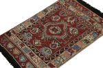 Rug & Kilim’s Antique Tribal rug in Red with Geometric | Area Rug in Rugs by Rug and Kilim