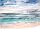 Tide No. 21 : Original Watercolor Painting | Paintings by Elizabeth Becker. Item made of paper works with boho & minimalism style