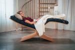 Egremi | Lounge Chair in Chairs by Linda Vrňáková. Item composed of wood and fabric