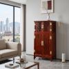 Ming Dynasty Style Luxury Lattice Storage Cabinet I | Storage by Dynasty Artisan. Item composed of wood in minimalism or contemporary style