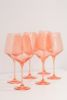 Estelle Colored Wine Stemware {Coral Peach Pink} | Cups by Estelle Colored Glass