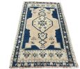 Turkish Rug Doormat | 1.11 x 3.2 | Small Rug in Rugs by Vintage Loomz. Item made of wool compatible with boho and mediterranean style