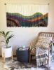WANDERER Large Bohemian Flowing Multi color Wall Tapestry | Macrame Wall Hanging in Wall Hangings by Wallflowers Hanging Art. Item composed of oak wood & wool compatible with boho and country & farmhouse style