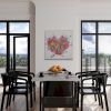 the heart of my love glow in the dark | Oil And Acrylic Painting in Paintings by Virginie SCHROEDER. Item composed of canvas and synthetic in minimalism or contemporary style