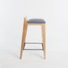 om16.1 natural ash counter Stool, grey fabric | Chairs by mjiila design furniture. Item made of wood with fabric works with minimalism & contemporary style