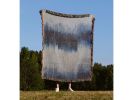 Cloud Current - Woven Throw Blanket | Linens & Bedding by Jessie Bloom. Item composed of cotton in boho or minimalism style