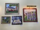 Wisteria Retreat | Oil And Acrylic Painting in Paintings by Andrea Frank | Antonia's Restaurant in Hillsborough. Item composed of canvas & synthetic