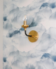 Cloud wallcovering in colour sky | Wallpaper in Wall Treatments by Emma Hayes. Item made of fabric & paper