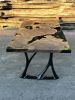 Claro Walnut Epoxy Table - Epoxy Resin Black Dining Table | Tables by Tinella Collection. Item composed of walnut compatible with contemporary and coastal style