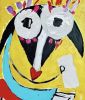 Woof | Oil And Acrylic Painting in Paintings by Lulu Bella Art | Colorado Tower in Austin. Item made of canvas & synthetic