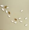 Abstract Original ceramic wall art set of 15 3D Oak Leaves | Wall Sculpture in Wall Hangings by Elizabeth Prince Ceramics. Item composed of ceramic in minimalism or mid century modern style