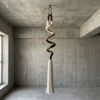 Modern Spiral Hanging Decor | Wabi Sabi Boho Ceiling Art | Wall Sculpture in Wall Hangings by Sarmal Design. Item composed of cotton and metal in boho or minimalism style