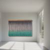 Sensory Color Vibrations-Mint | Tapestry in Wall Hangings by Olivia Fiber Art. Item made of wood with wool works with boho & mid century modern style