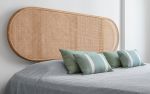 Natur Round Wood & Rattan Headboard | Beds & Accessories by LAGU. Item made of oak wood works with boho & modern style