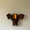 c.1920 Chinese Carved Architectural Panel — Floral Polychrom | Wall Sculpture in Wall Hangings by Loom&Drift. Item composed of wood compatible with mid century modern and country & farmhouse style
