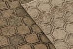 Vintage Distressed Runner Rug, Beige-Brown Geometric Pattern | Area Rug in Rugs by Rug and Kilim