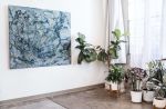 Northern Lights | Oil And Acrylic Painting in Paintings by Elmira Lilic. Item composed of canvas and synthetic