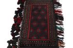 Rug & Kilim's Baluch Afghan rug in Black, Red & Green | Area Rug in Rugs by Rug and Kilim. Item composed of wool