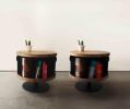 SPINNING LIBRARY | Shelving in Storage by Nayef Francis | Nayef Francis Design Studio in Beirut. Item composed of wood & metal