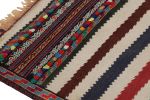 Vintage Afghan Kilim Runner Rug with Polychromatic Stripes | Area Rug in Rugs by Rug and Kilim