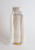 Handmade Ceramic Vase #531 in White with Tencel Fringe | Vases & Vessels by Karen Gayle Tinney. Item made of ceramic & fiber compatible with boho and minimalism style