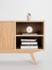 Media cabinet, TV stand made of oak wood | Media Console in Storage by Mo Woodwork. Item composed of oak wood in minimalism or mid century modern style